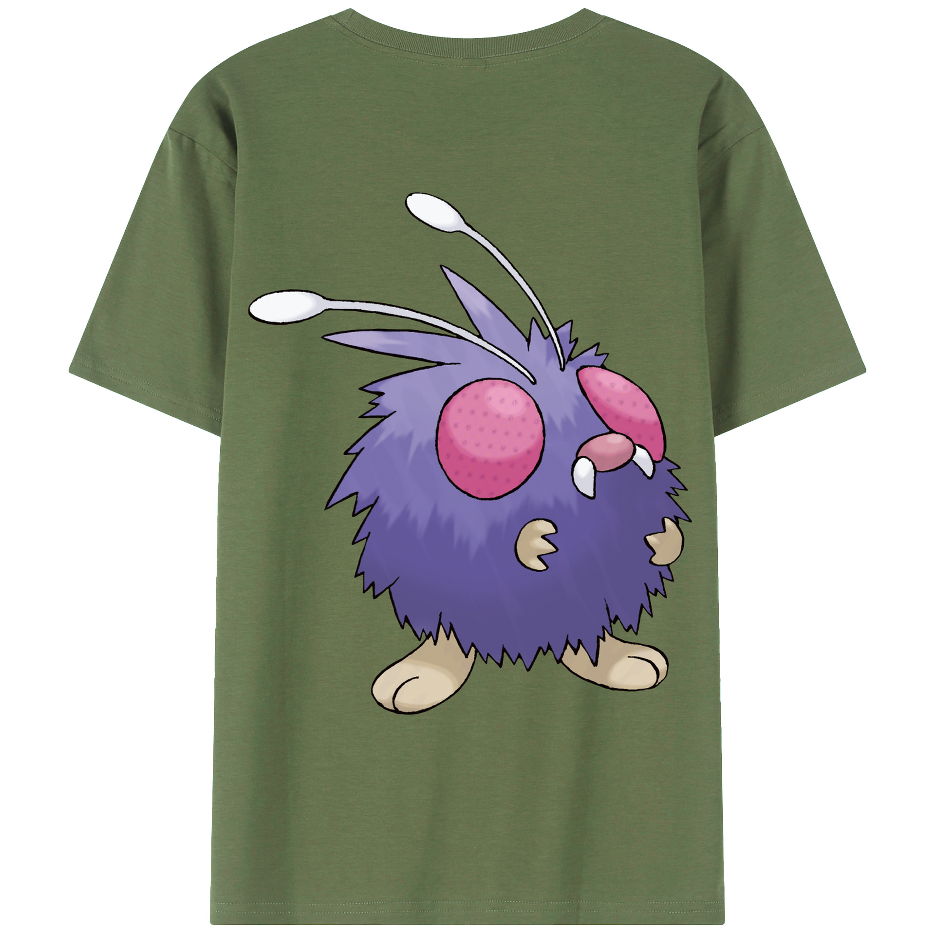 （画像用） ポケットモンスター Pokémon 綿100％ メンズ半袖Tシャツ（バックプリント） 通気性